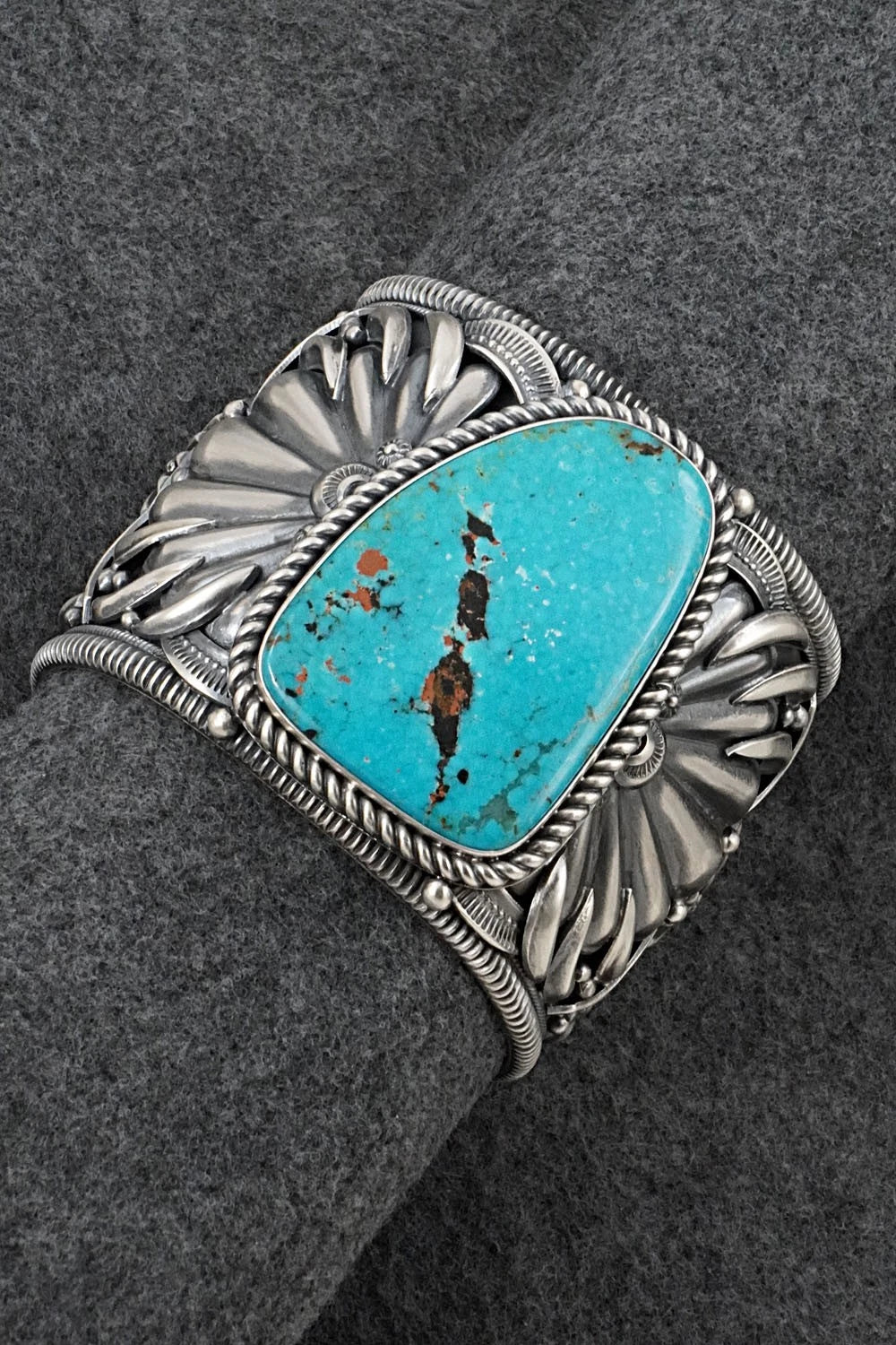 Turquoise & Sterling Silver Bracelet - Delbert Gordon
