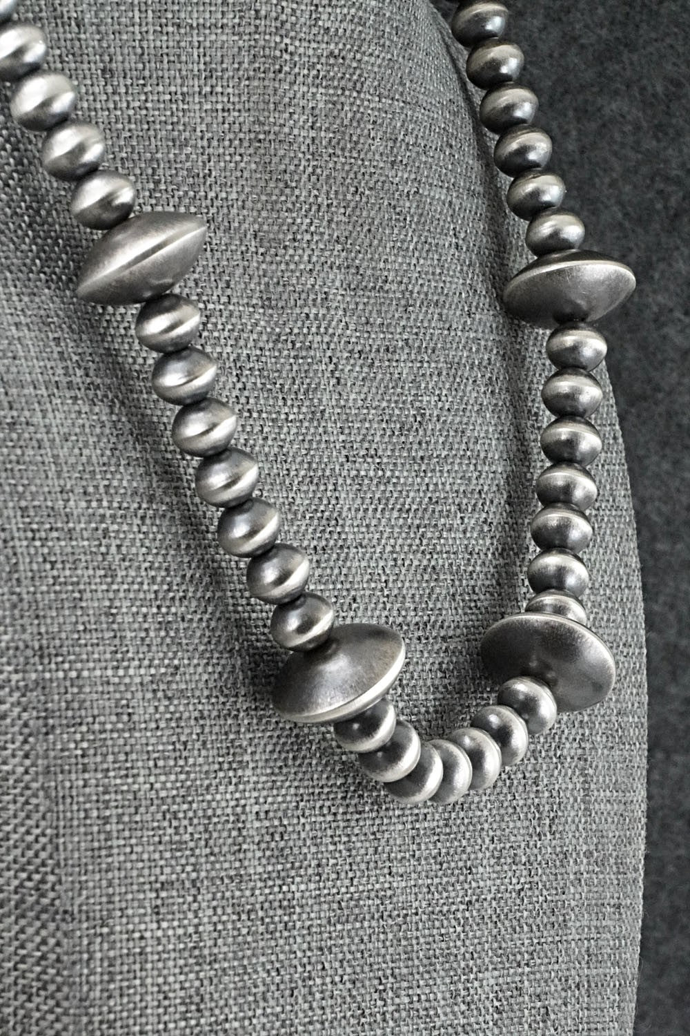Sterling Silver Navajo Pearl Necklace 18" - Tonisha Haley