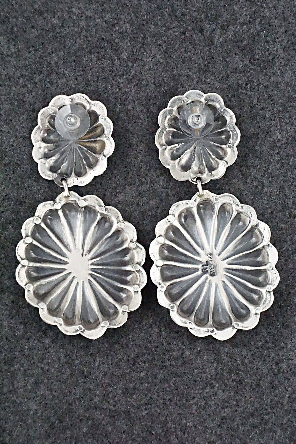Coral & Sterling Silver Earrings - Rita Lee