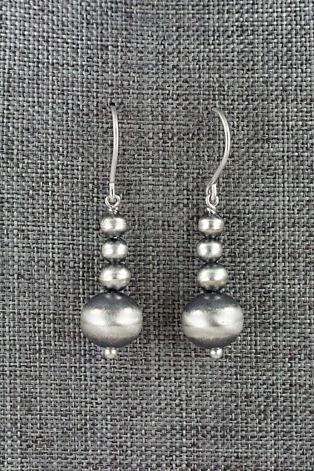 Sterling Silver Navajo Pearl Earrings - Amanda Larry