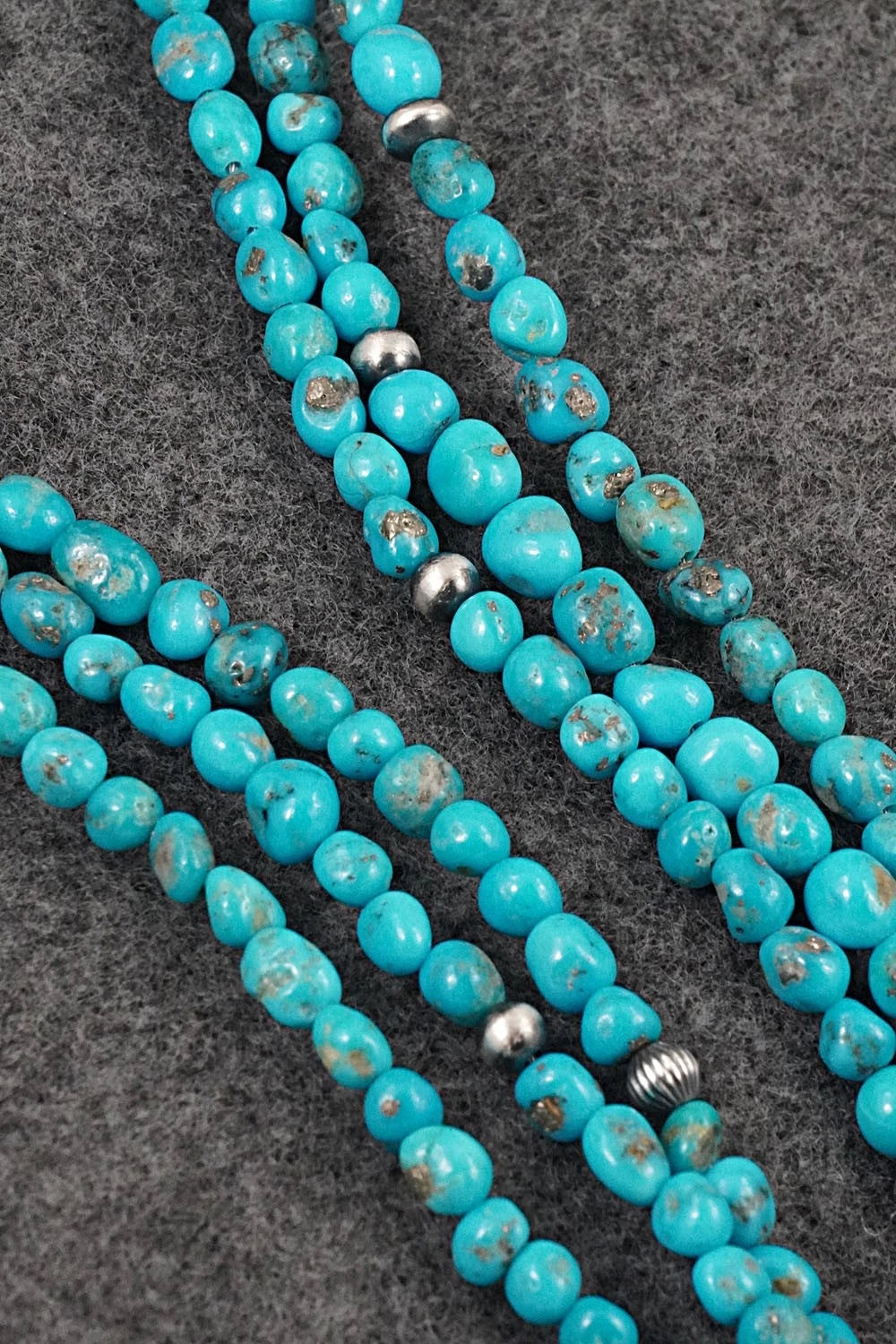 Turquoise & Sterling Silver Necklace - Theresa Skeets