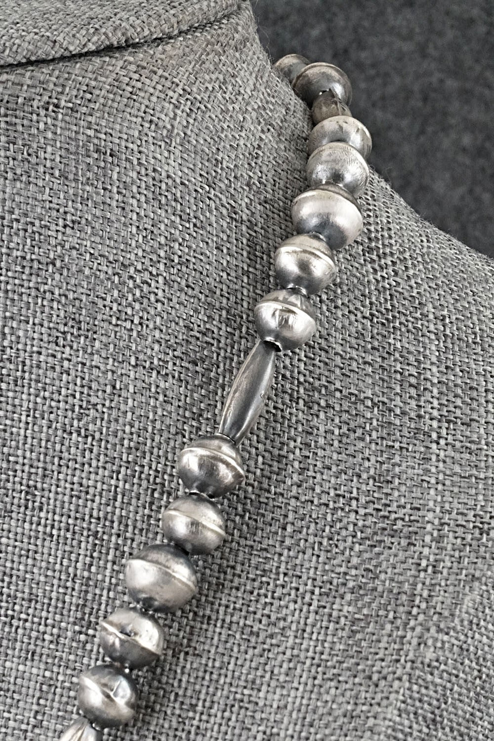 Sterling Silver Navajo Pearl Necklace 18" - Vintage