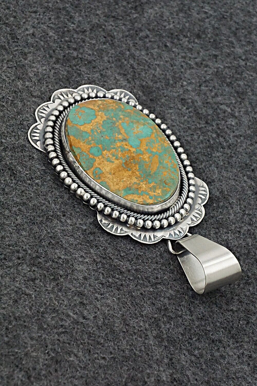 Turquoise & Sterling Silver Pendant - Paul Livingston