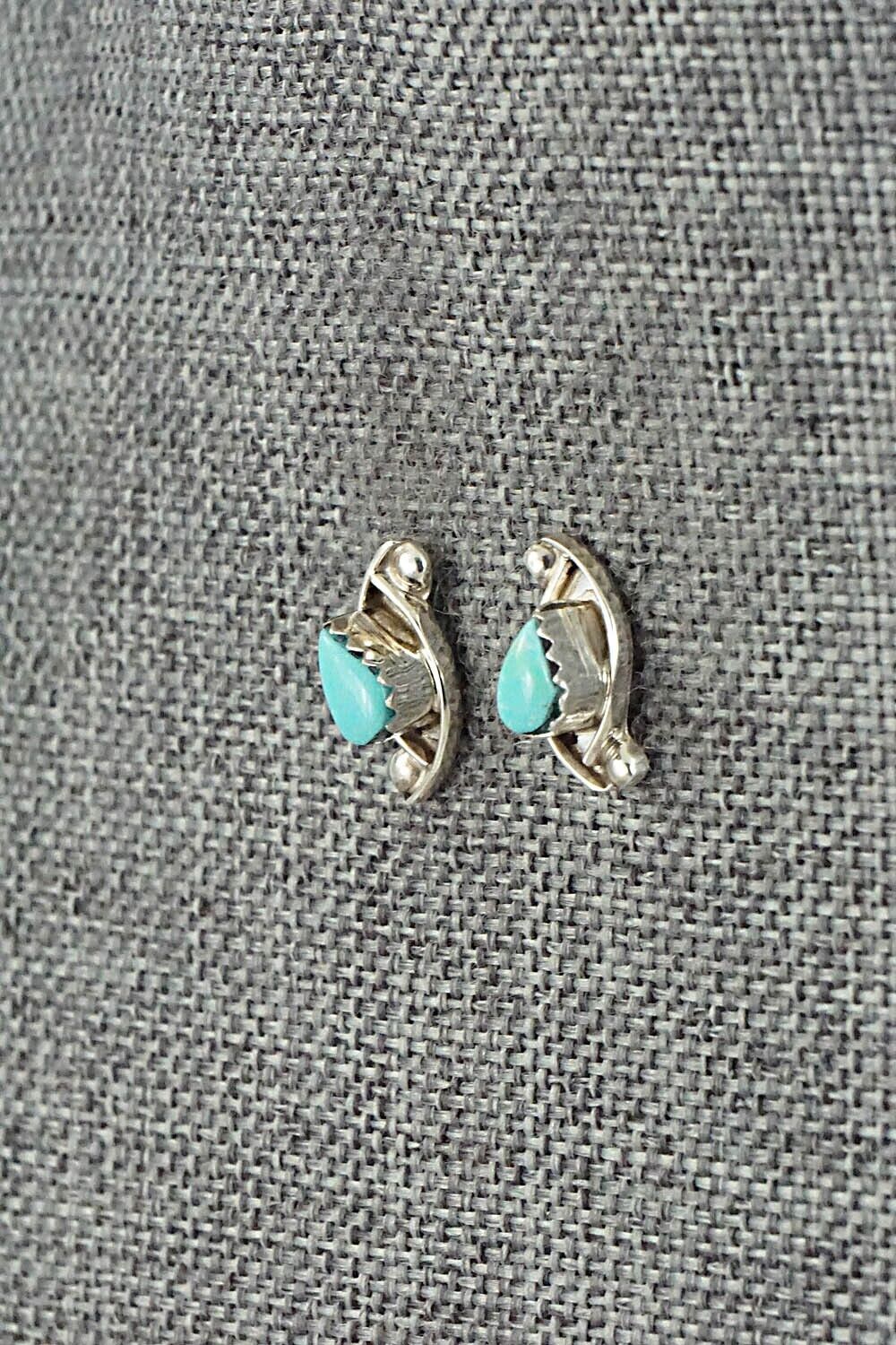 Turquoise & Sterling Silver Earrings - Lloyd Kanesta