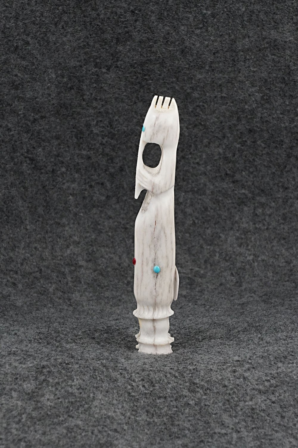 Flute Player Zuni Fetish Carving - Ethan Lowsayate