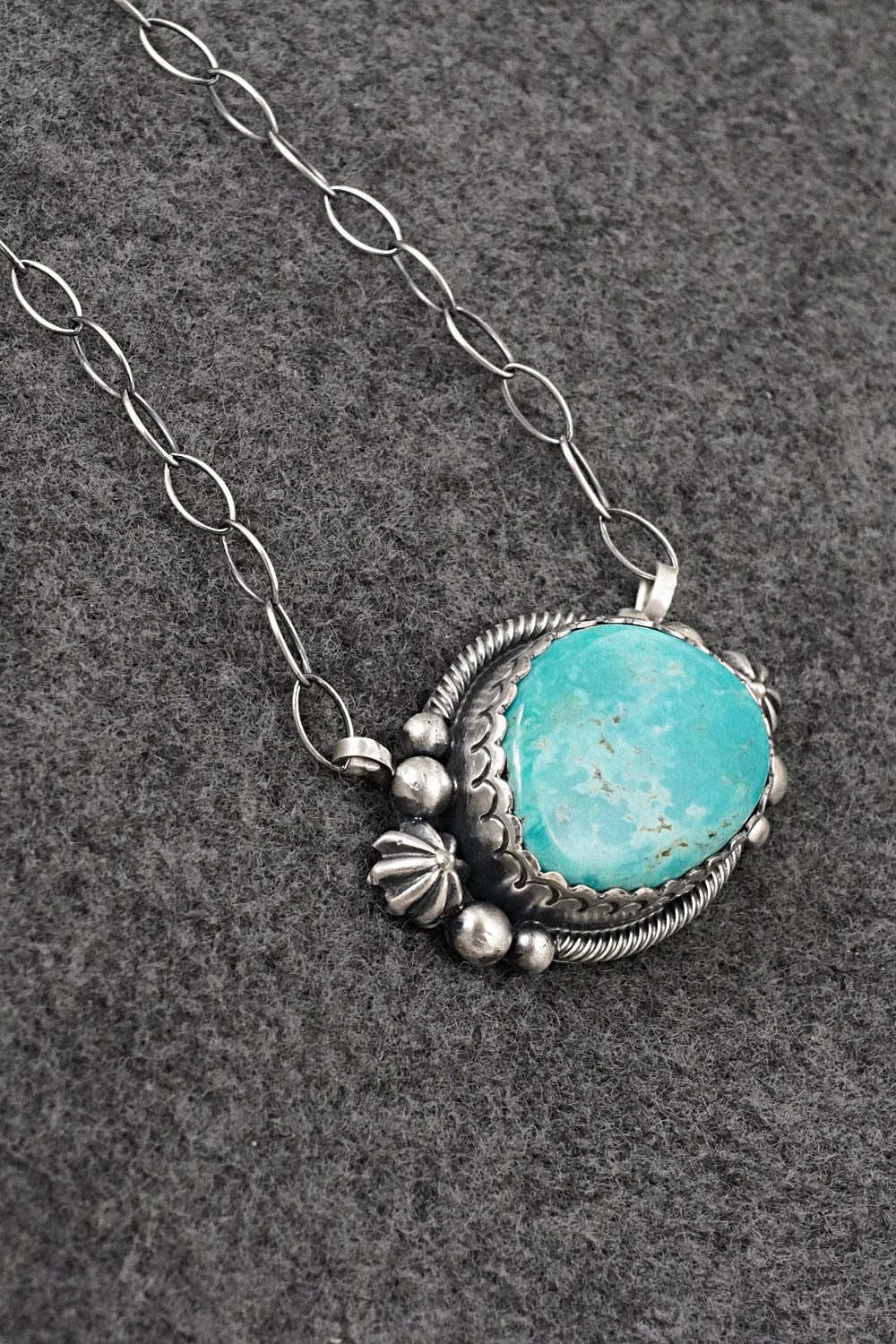 Turquoise & Sterling Silver Necklace - Mark Yazzie