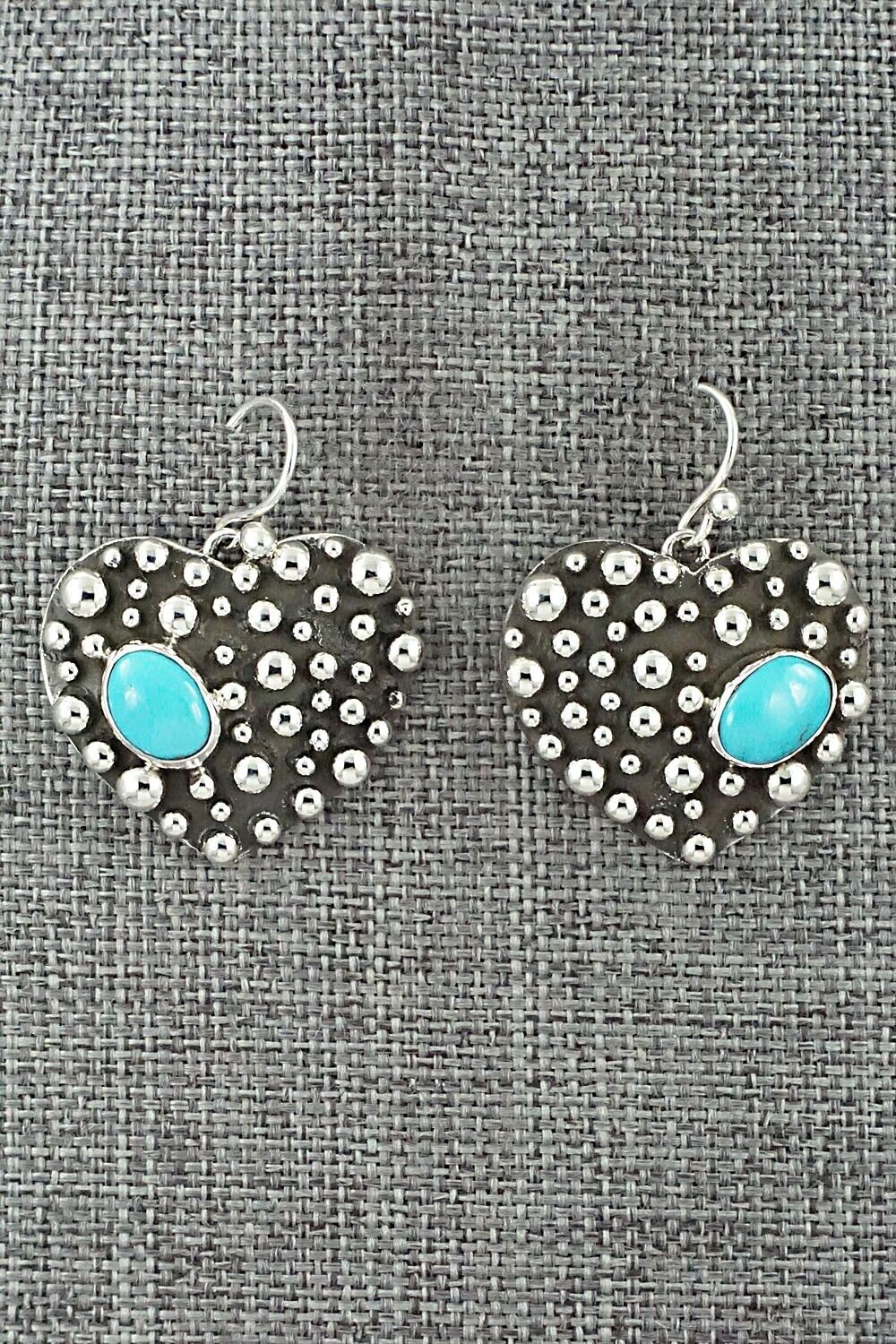 Turquoise & Sterling Silver Earrings - Raymond Coriz