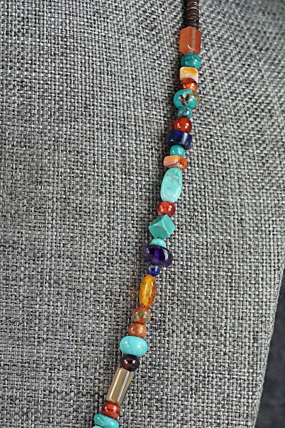 Multi-Stone and Sterling Silver Necklace - Helen Tsosie
