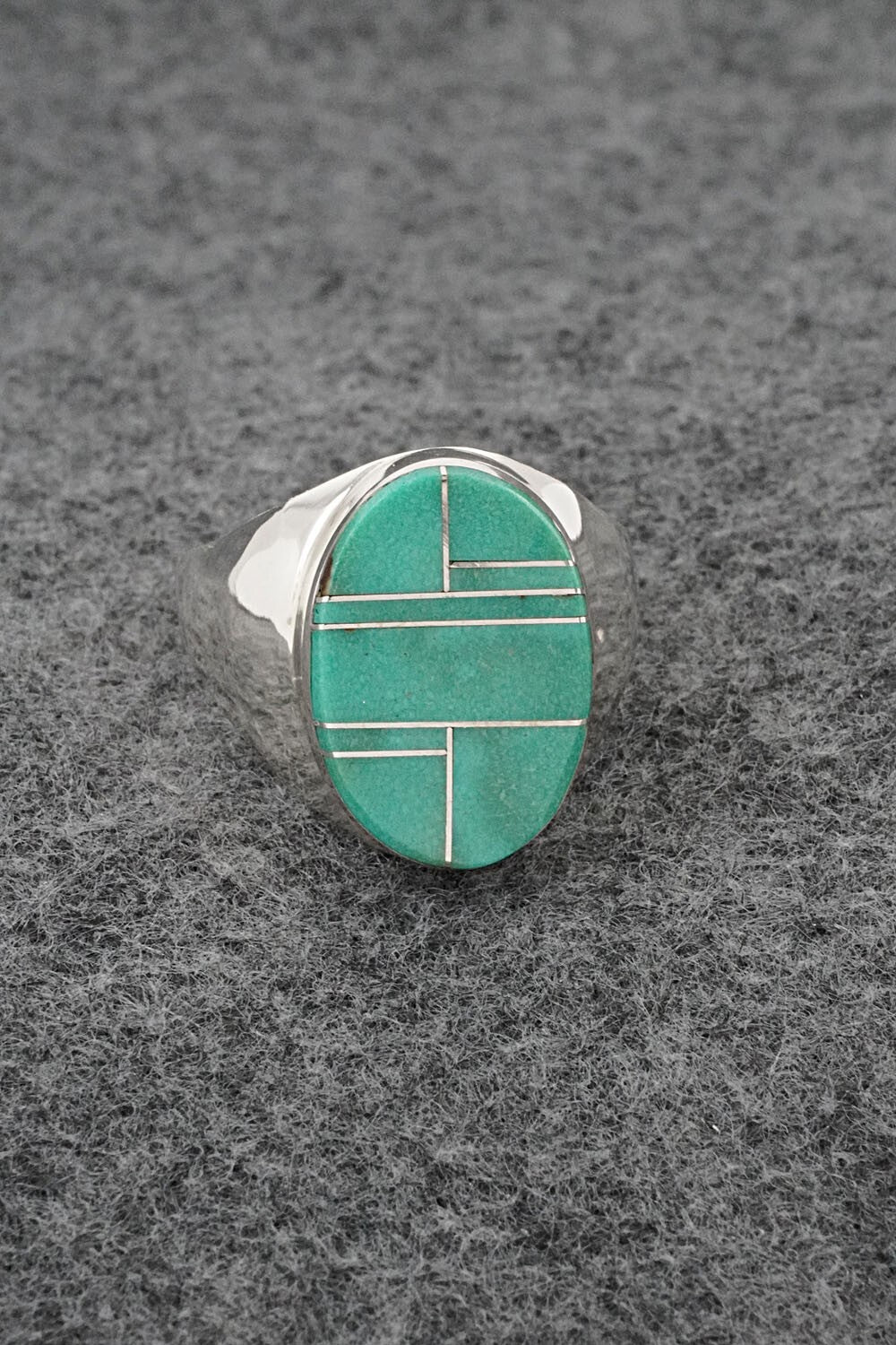 Turquoise & Sterling Silver Ring - Wilbert Gray - Size 11.5