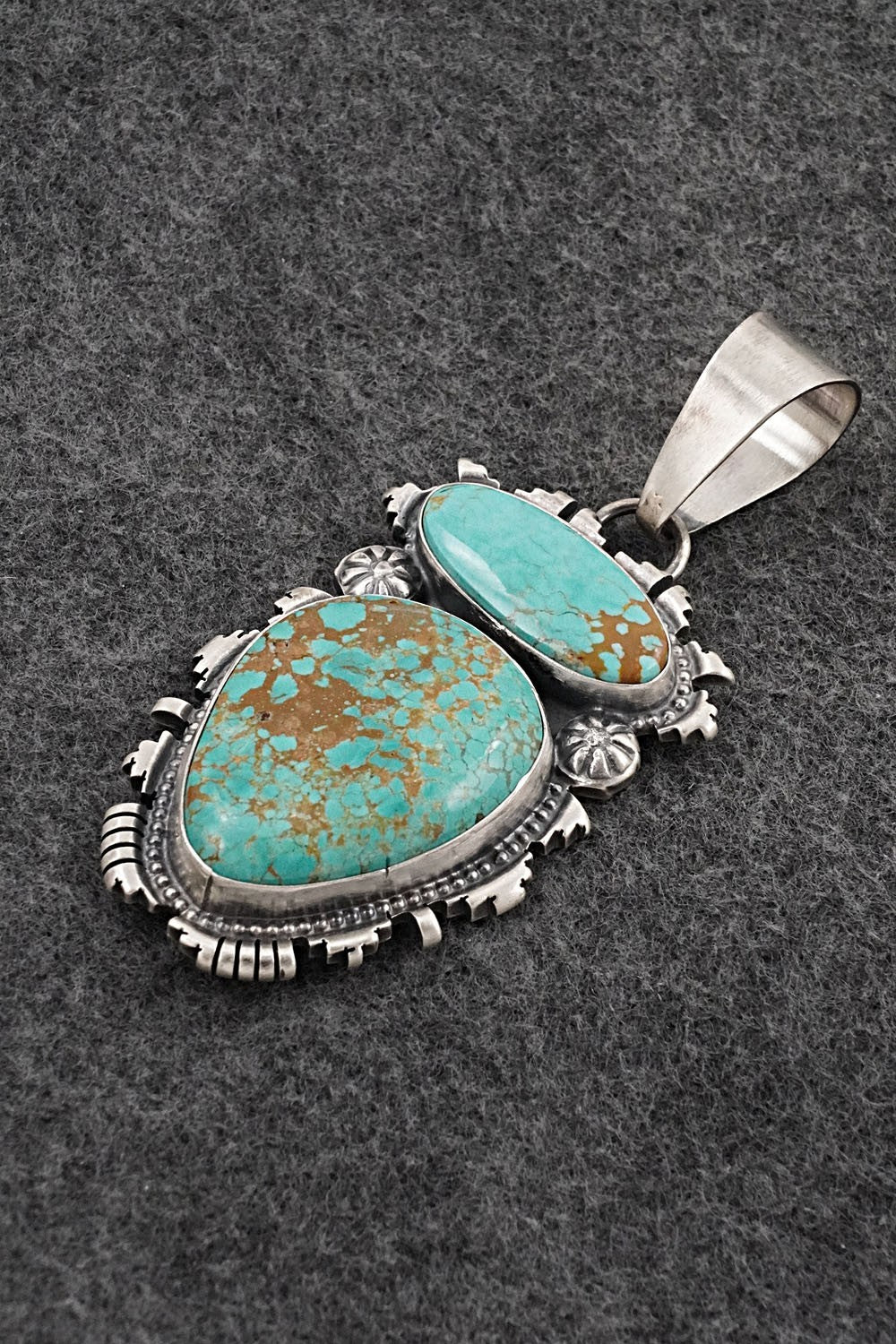 Turquoise & Sterling Silver Pendant - Randy Billy
