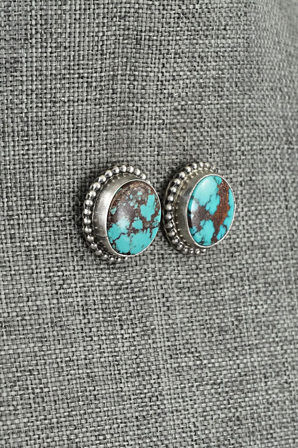 Turquoise & Sterling Silver Pendant and Earrings Set - Darrin Livingston