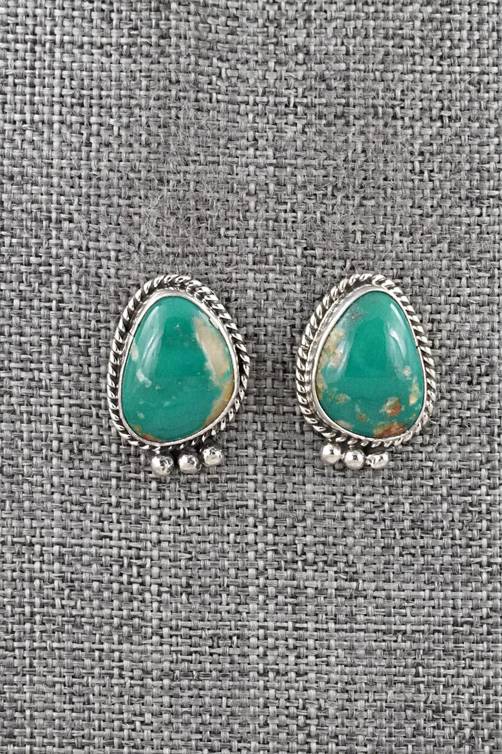 Turquoise & Sterling Silver Earrings - Rosemary Saunders