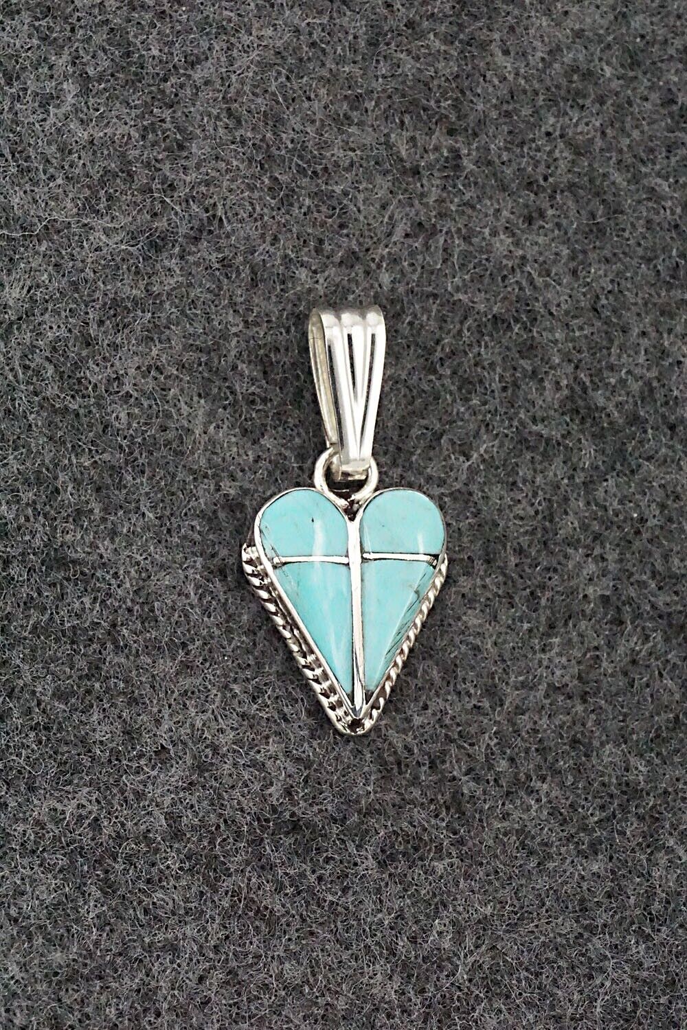 Turquoise & Sterling Silver Pendant - Velda Nastacio