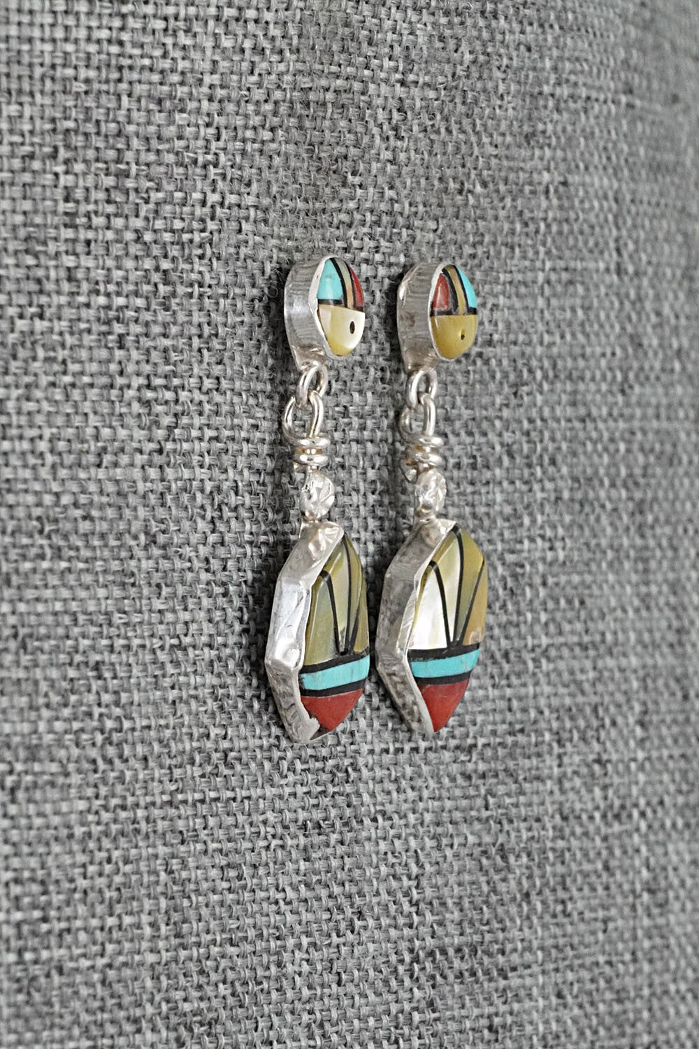 Multi-Stone Inlay & Sterling Silver Earrings - Ola Eriacho