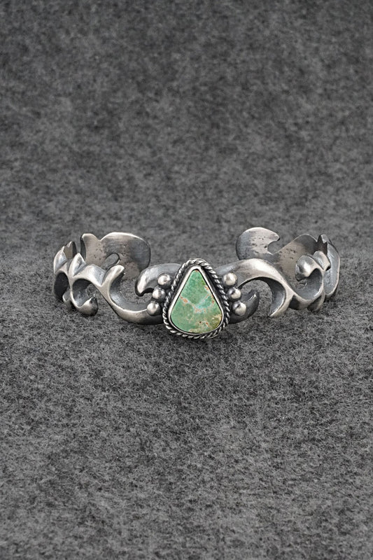 Turquoise & Sterling Silver Bracelet - Harrison Bitsue