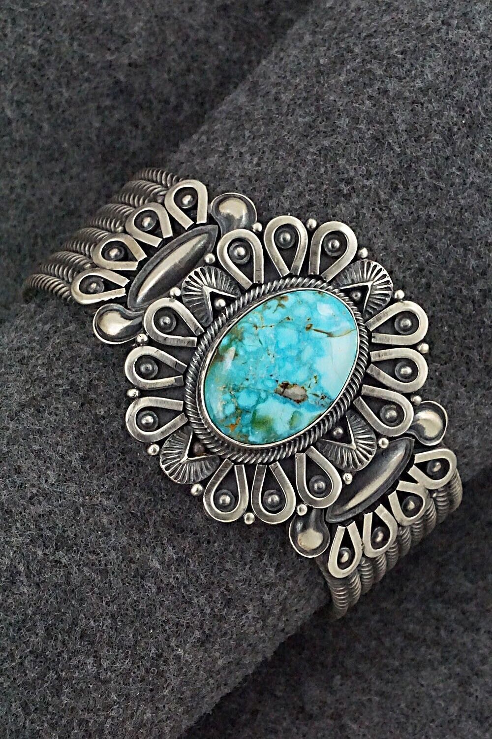 Turquoise & Sterling Silver Bracelet - Derrick Gordon