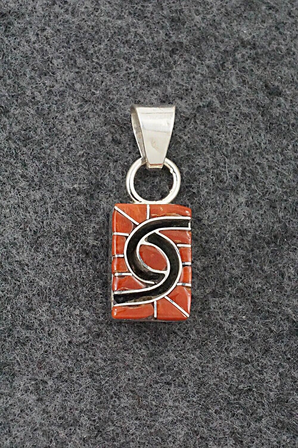 Coral & Sterling Silver Pendant - Amy Wesley