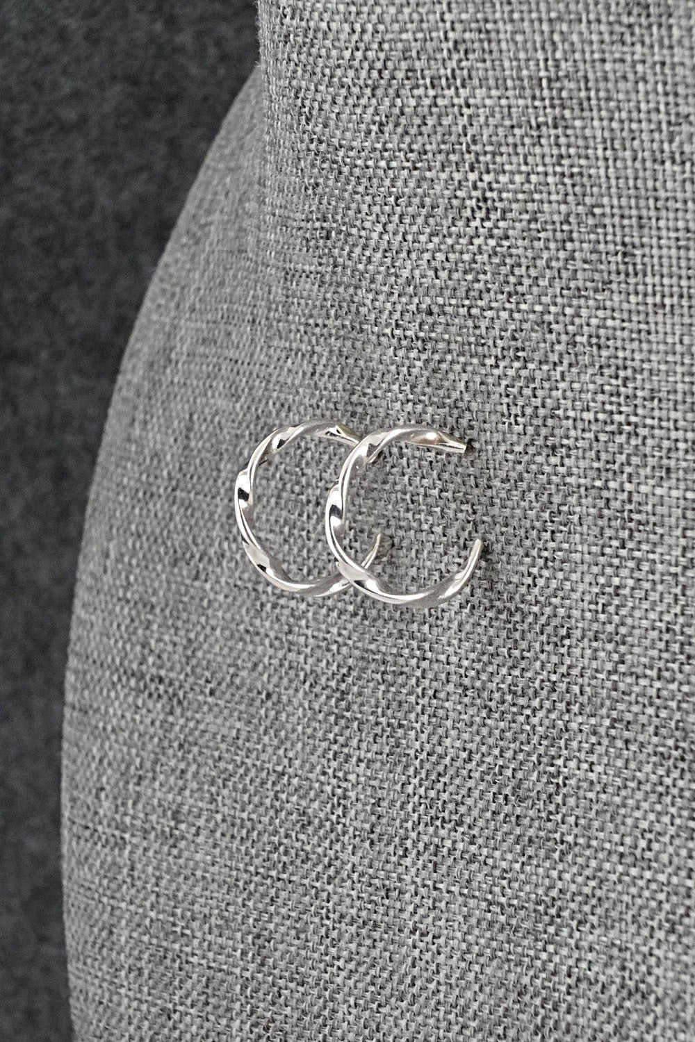 Sterling Silver Hoop Earrings - Elaine Tahe