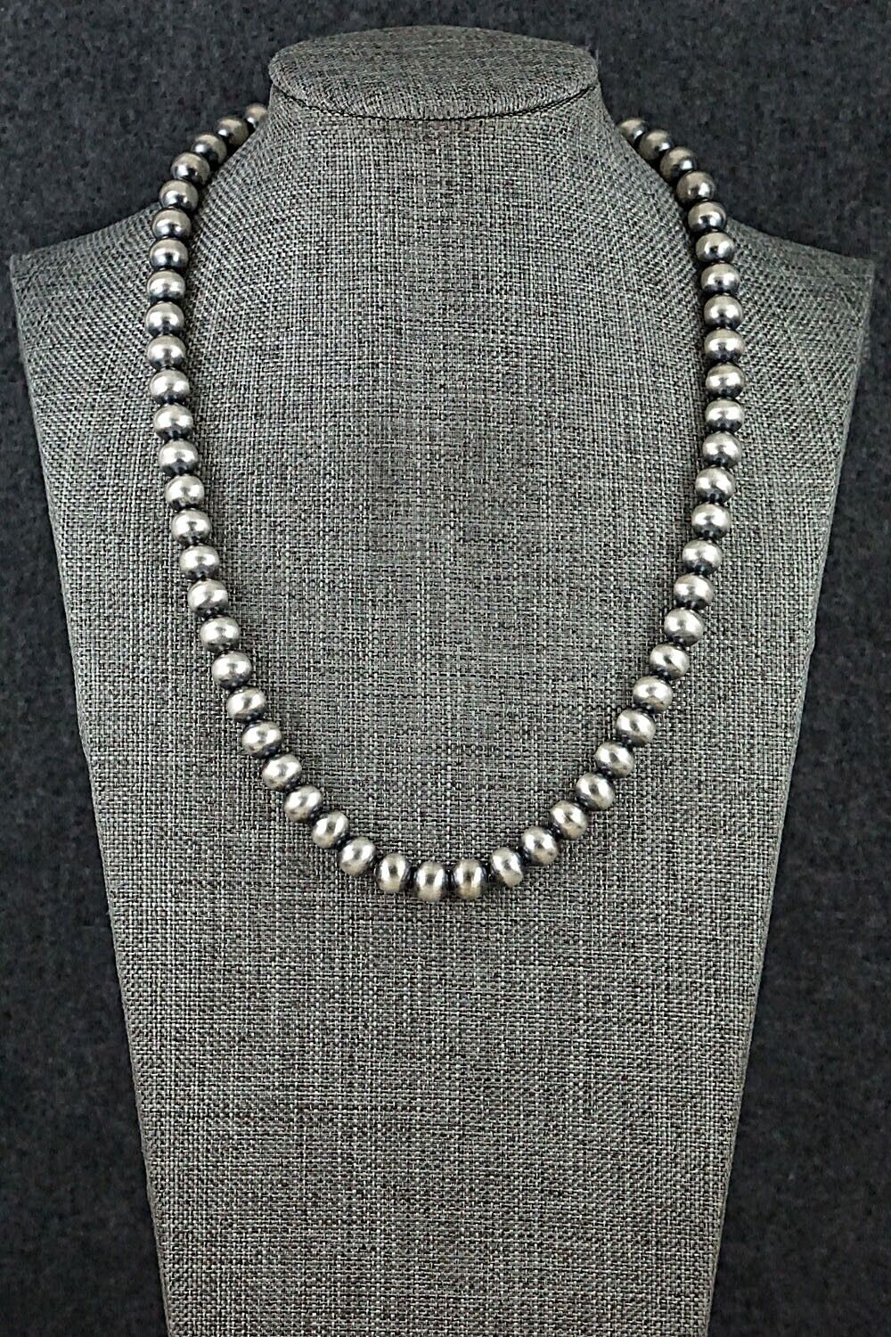 Sterling Silver Navajo Pearl Necklace 18" - Bryannen Halwood