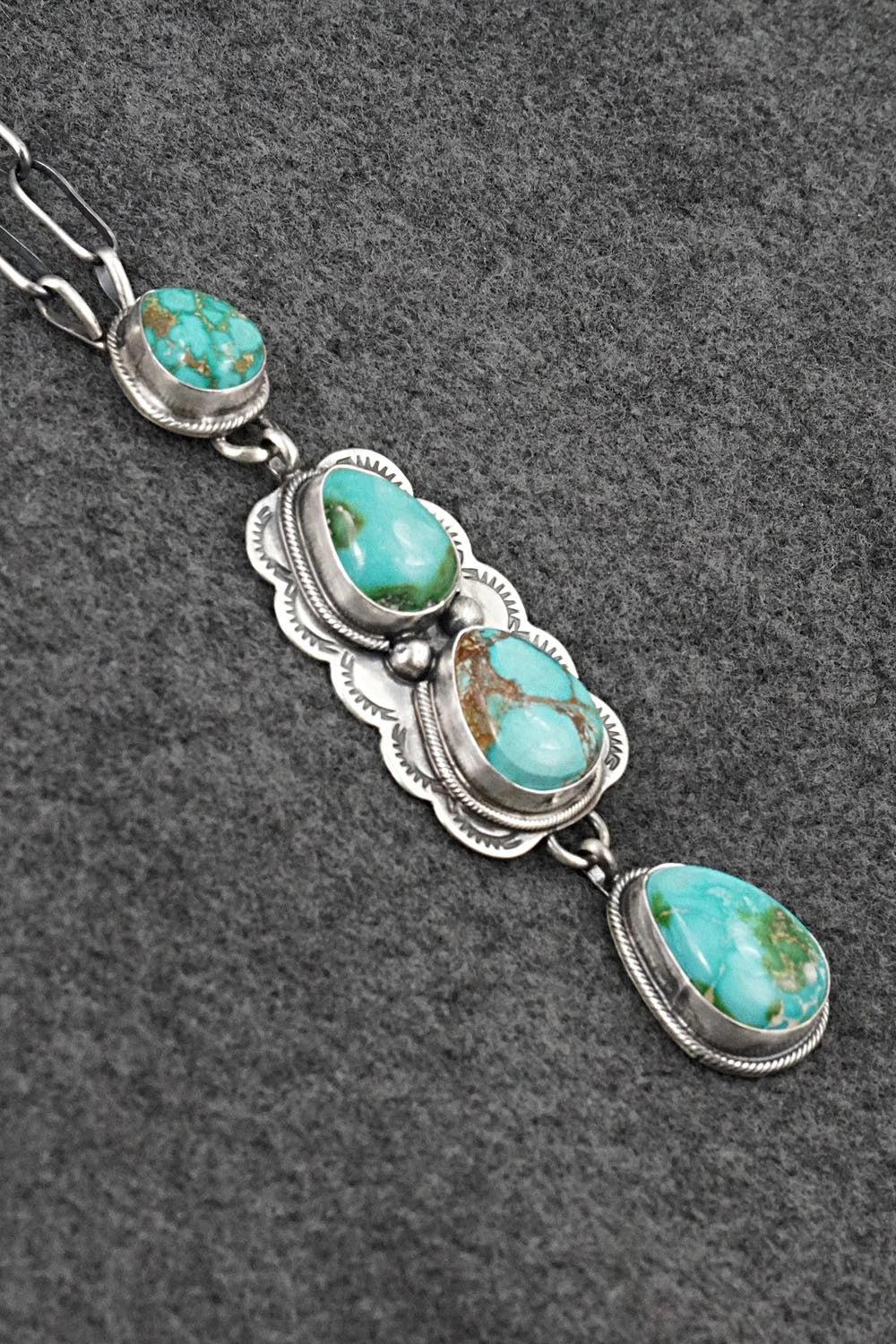Turquoise & Sterling Silver Necklace - Bobby Johnson