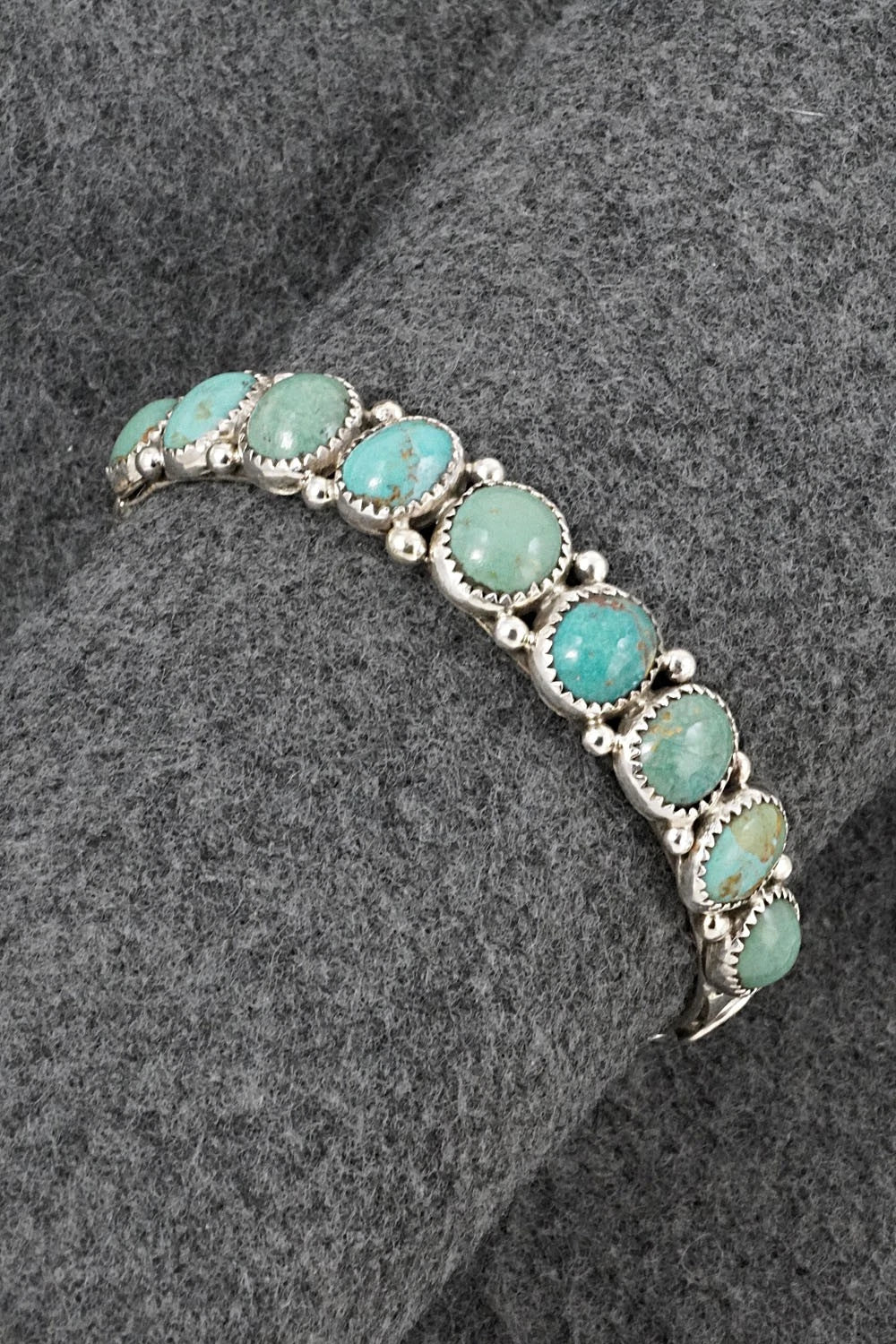 Turquoise & Sterling Silver Bracelet - Priscilla Reeder