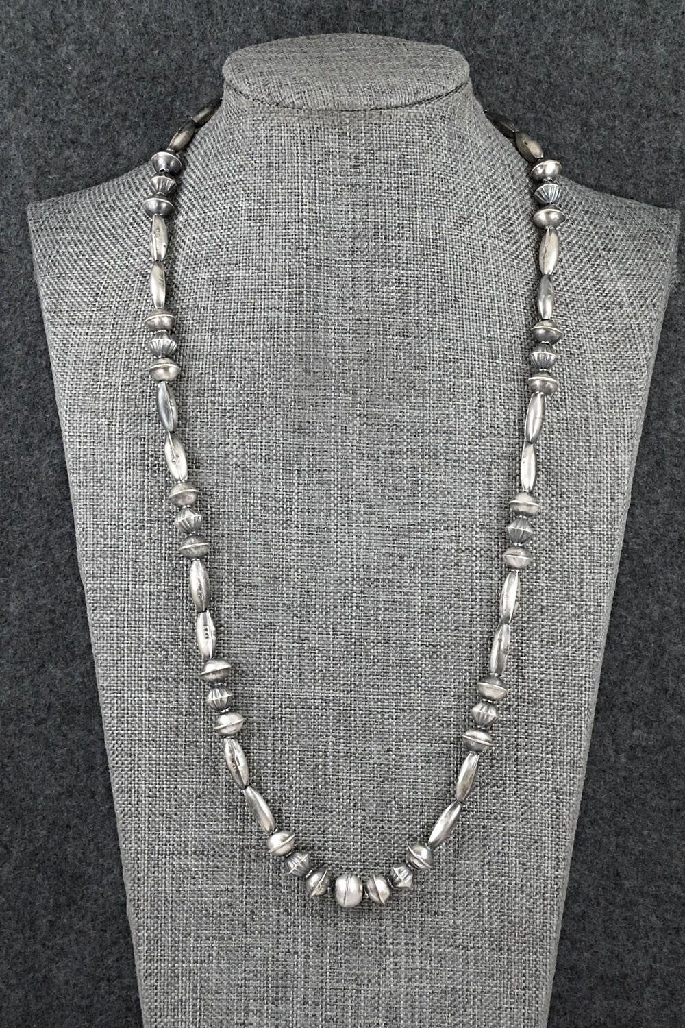 Sterling Silver Navajo Pearl Necklace 22" - Vintage