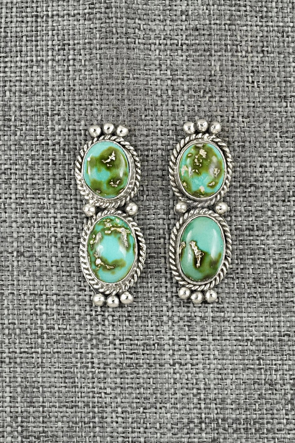 Turquoise & Sterling Silver Earrings - Rena Begay