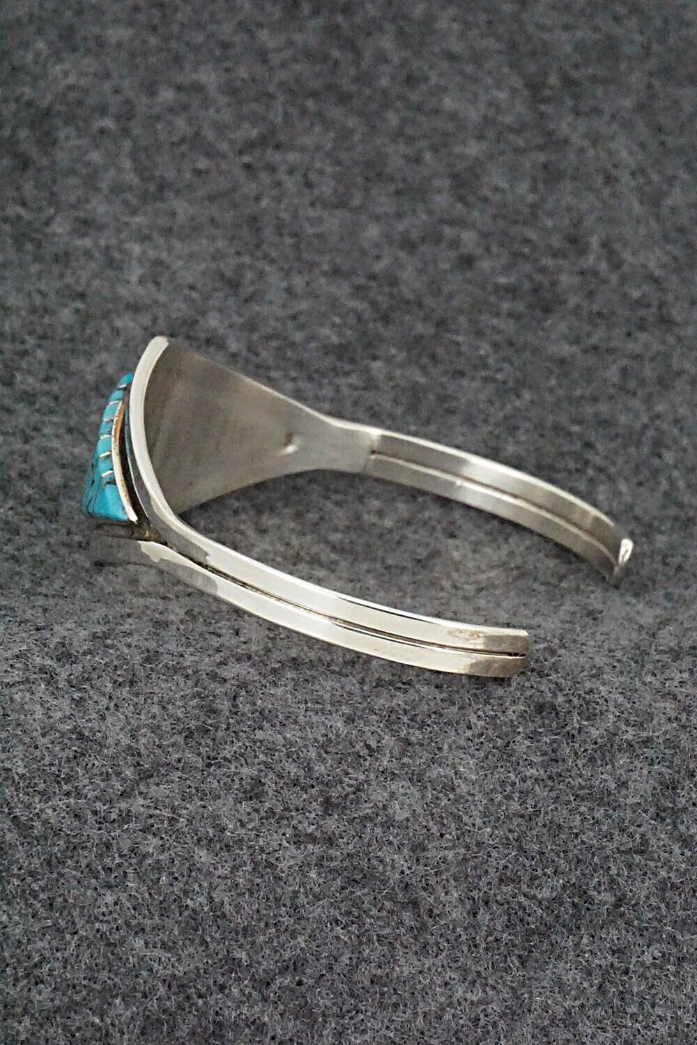 Turquoise & Sterling Silver Inlay Bracelet - Marvin Luarkie