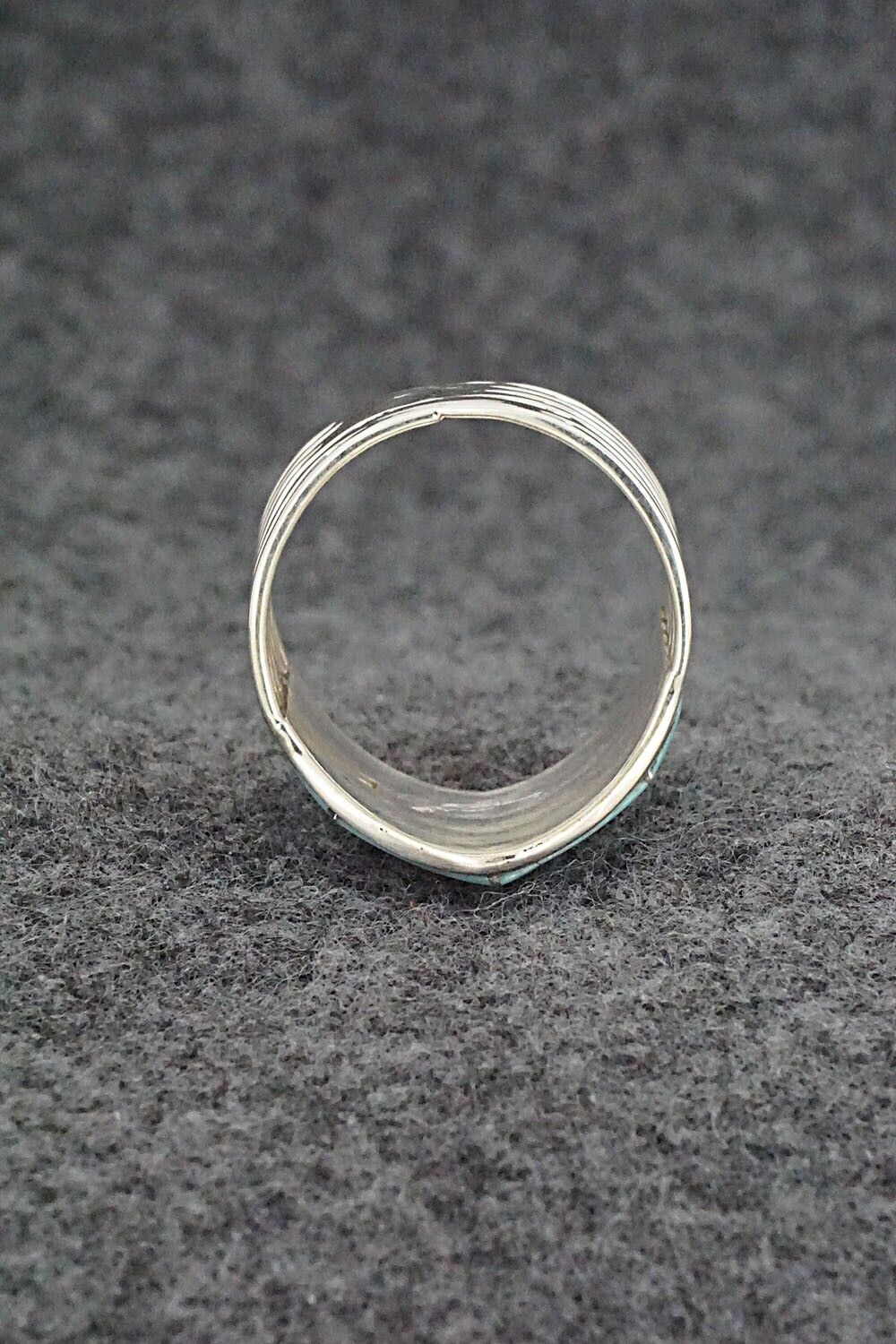 Turquoise & Sterling Silver Ring - Andrew Enrico - Size 9.5