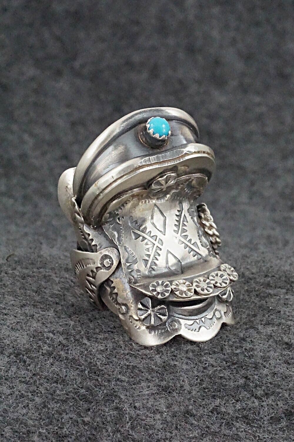 Turquoise & Sterling Silver Ring - Tim Yazzie - Size 9