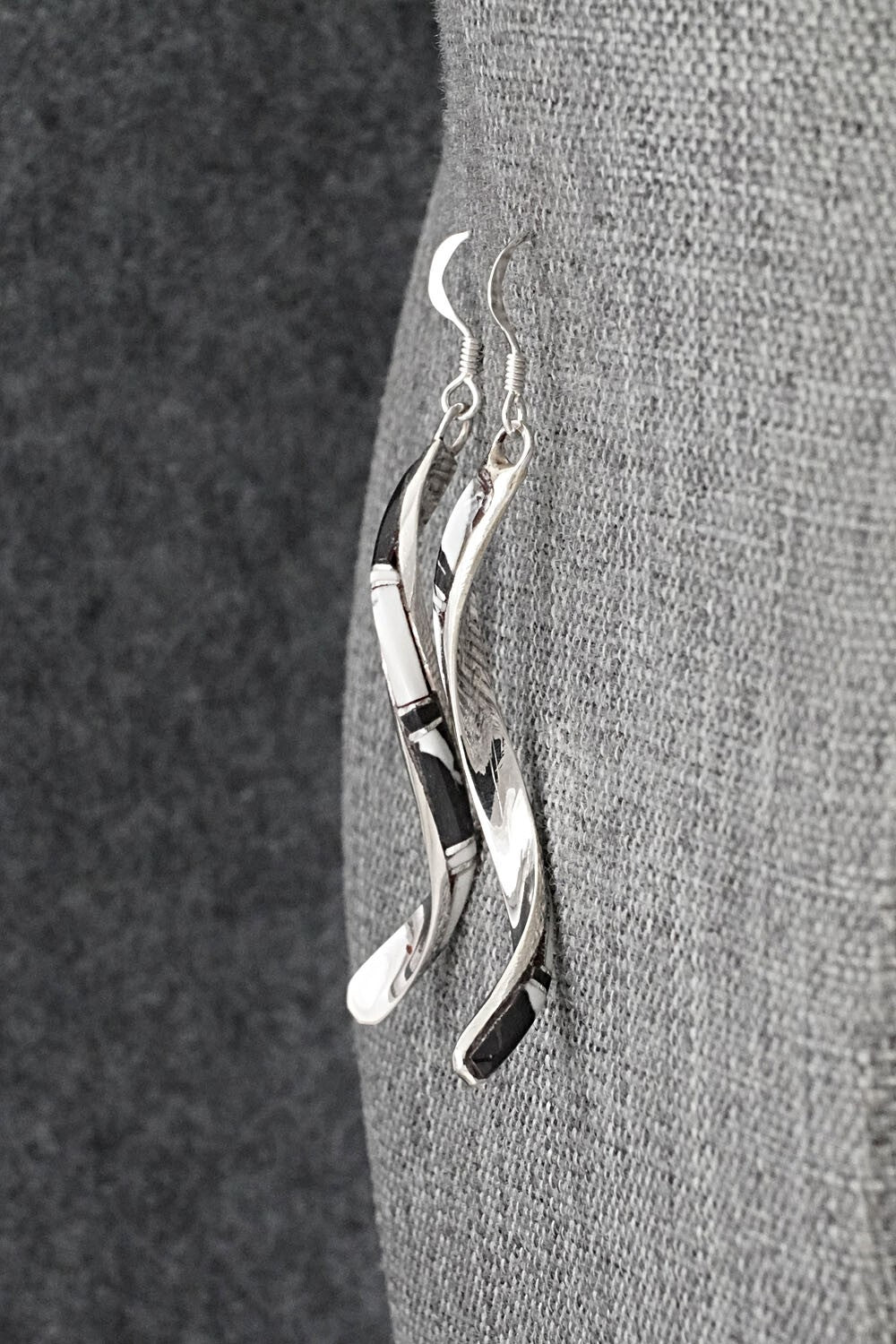 White Buffalo & Sterling Silver Earrings - Terrance Panteah