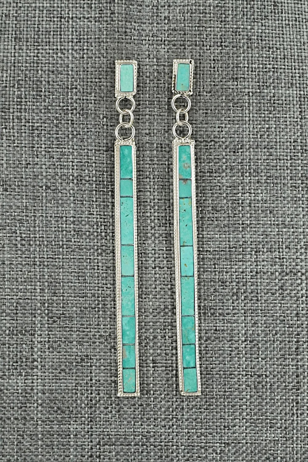 Turquoise & Sterling Silver Earrings - Ricky Booqua