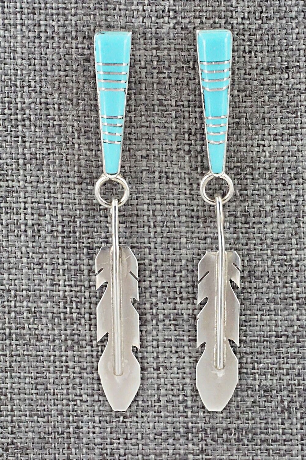 Turquoise & Sterling Silver Earrings - Terrance Panteah & Tammy Johnson