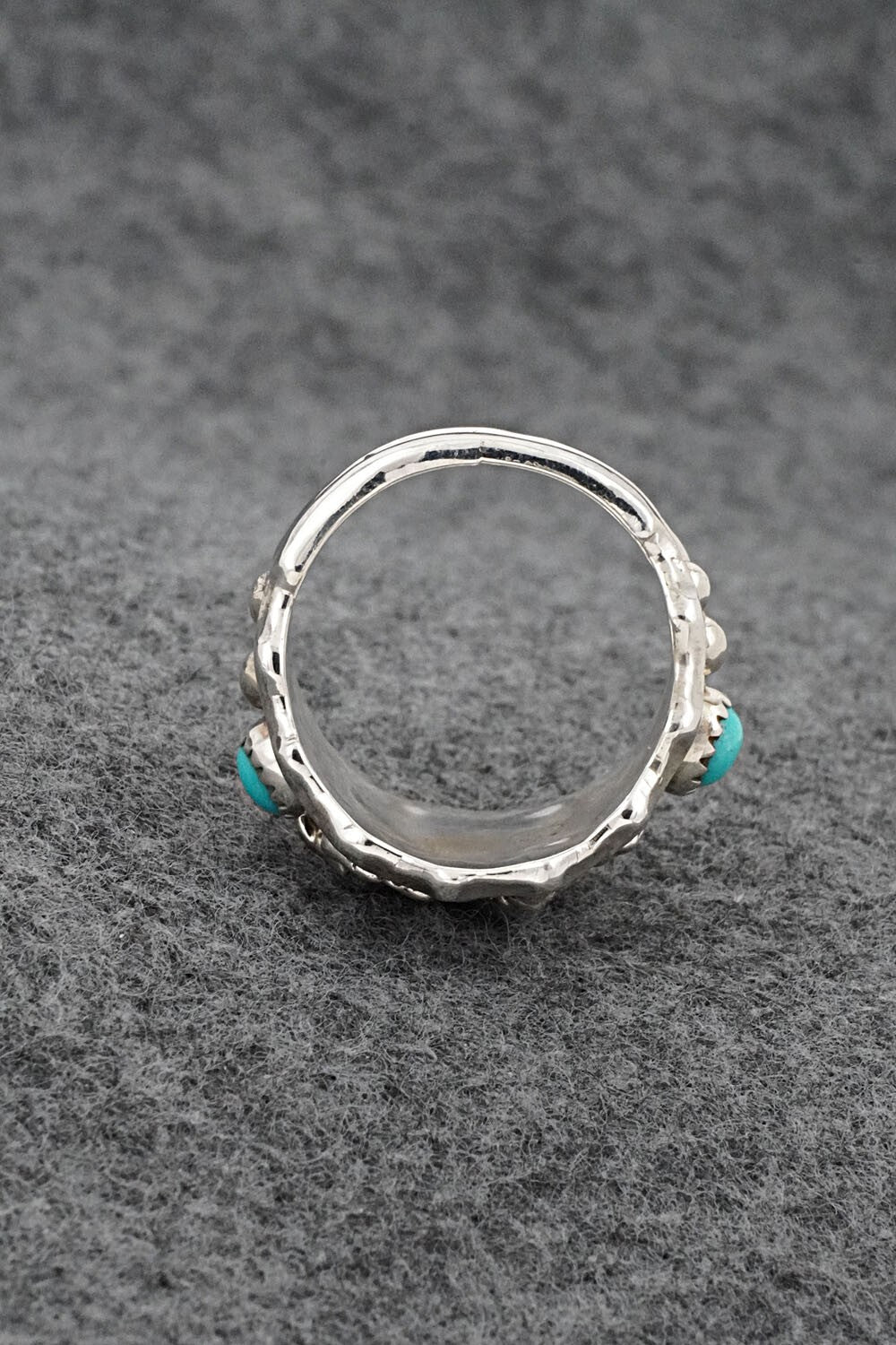 Turquoise & Sterling Silver Ring - Genevieve Francisco - Size 10.75