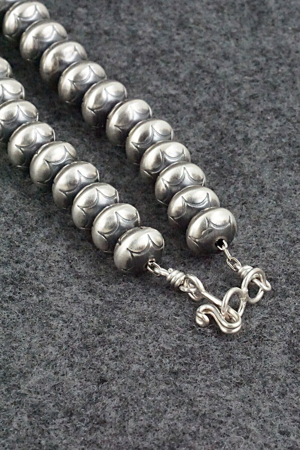 Sterling Silver Navajo Pearl Necklace 18" - Bryannen Halwood