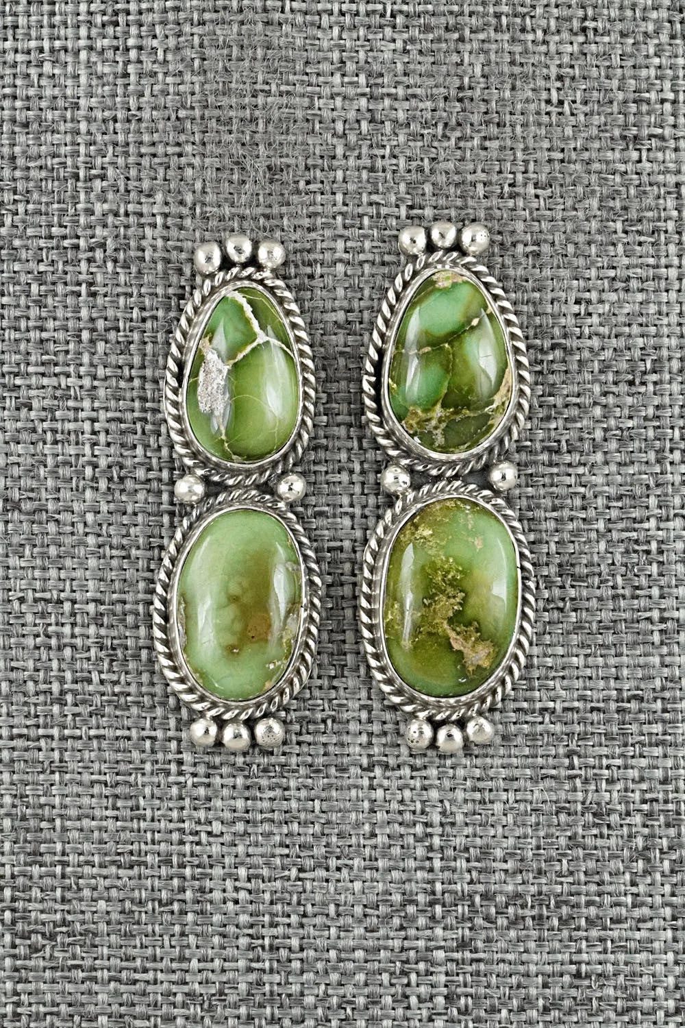 Turquoise & Sterling Silver Earrings - Rena Begay