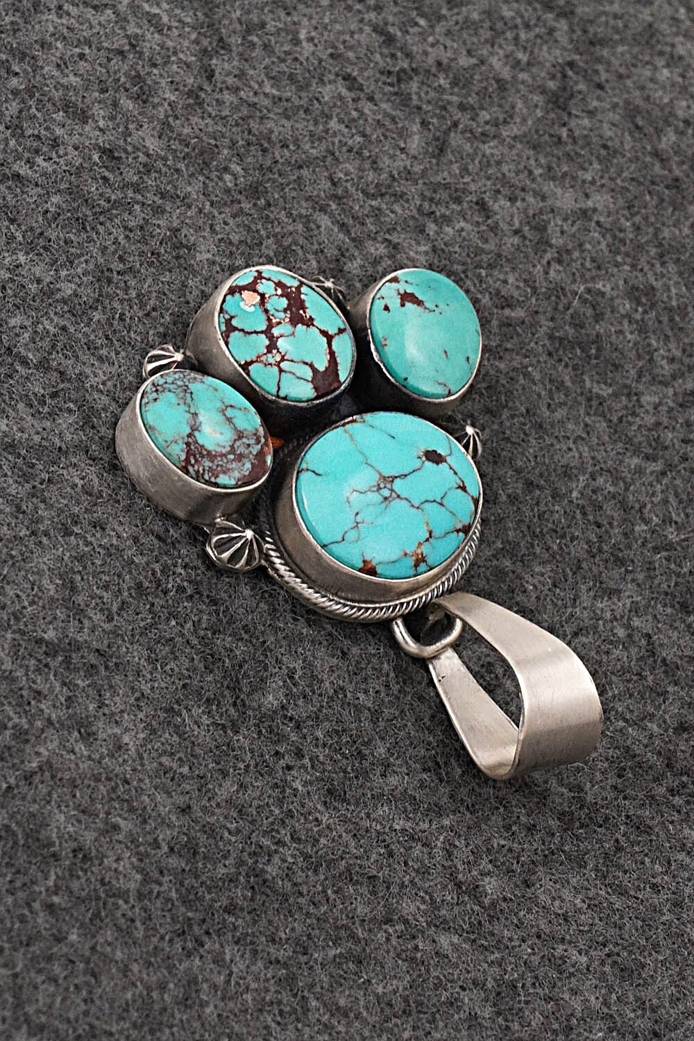 Turquoise & Sterling Silver Pendant and Earrings Set - Darrin Livingston