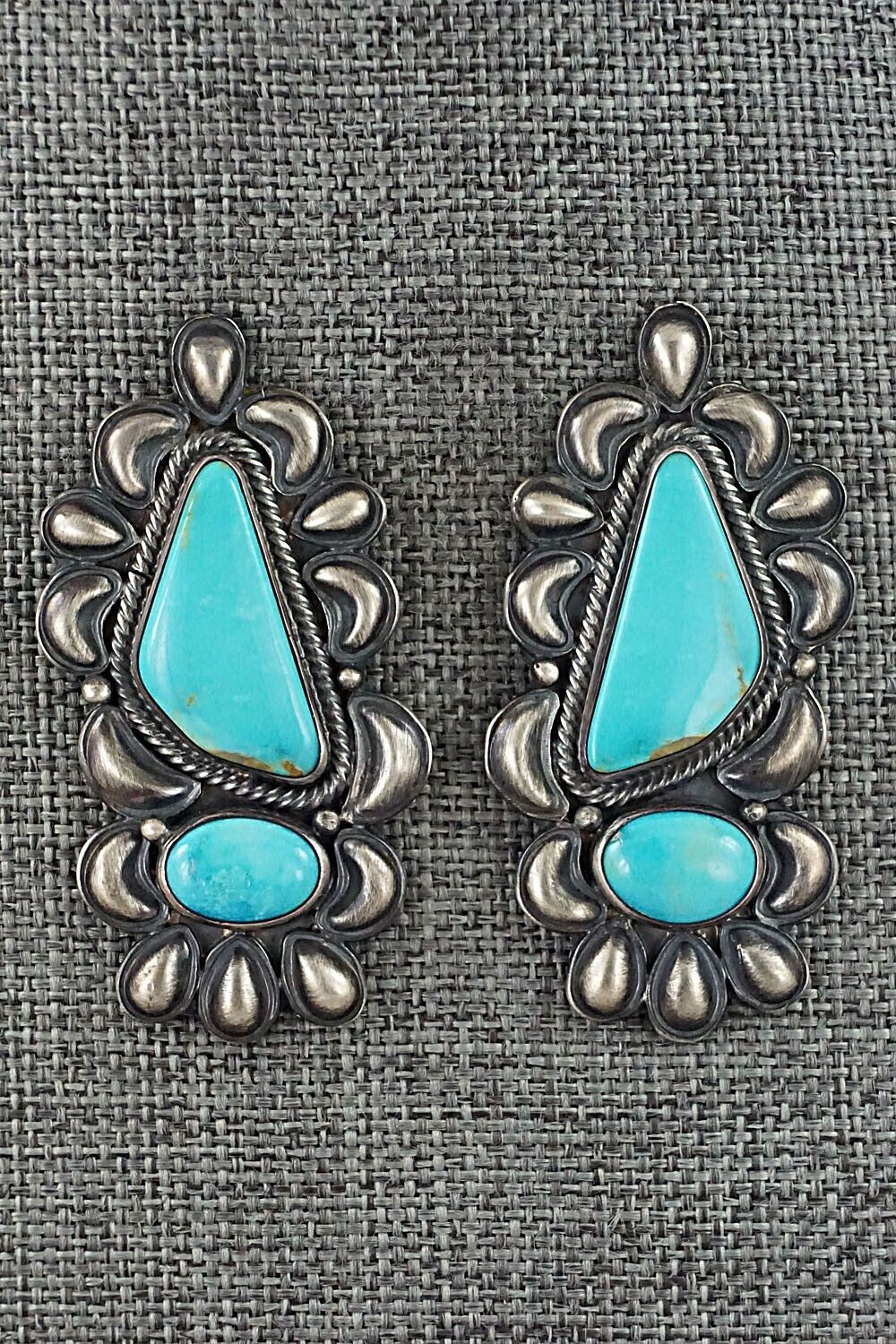 Turquoise & Sterling Silver Earrings - Bernyse Chavez