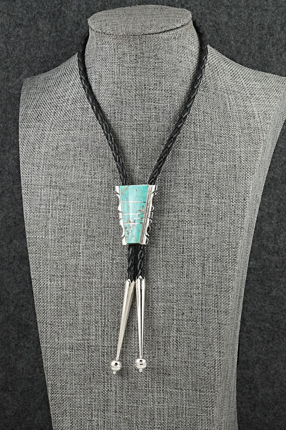 Turquoise & Sterling Silver Bolo Tie - Steve Francisco