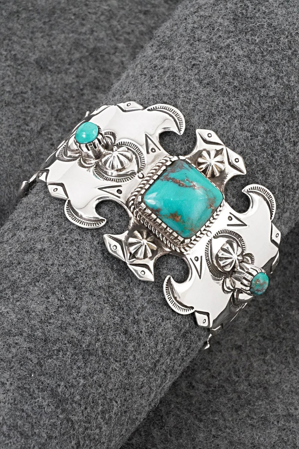Turquoise & Sterling Silver Bracelet - Roland Dixson