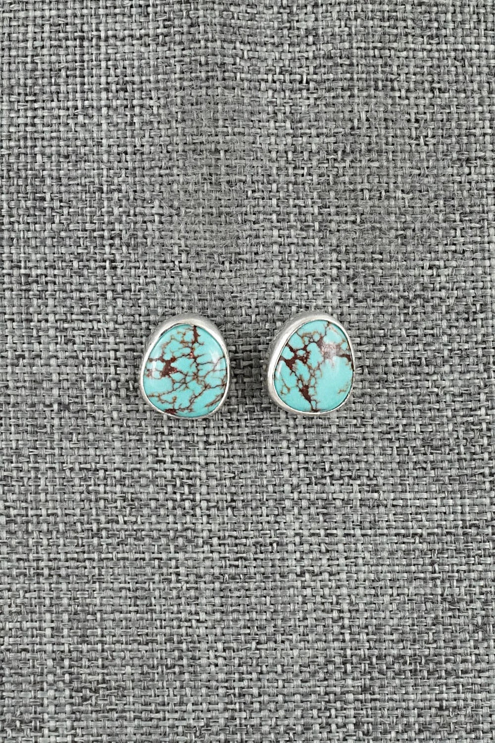 Turquoise & Sterling Silver Earrings - Eugene Gruber