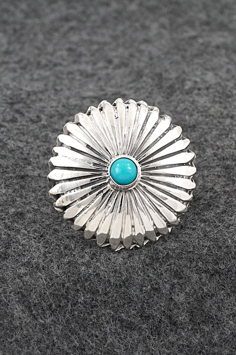 Turquoise & Sterling Silver Ring - Alice Rose Saunders - Size 8.5