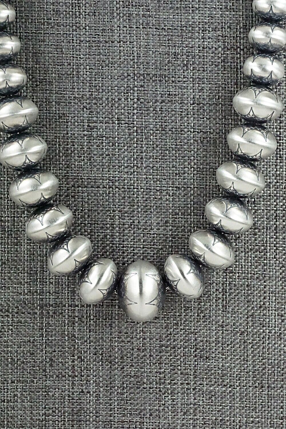 Sterling Silver Navajo Pearl Necklace 20" - Bryannen Halwood