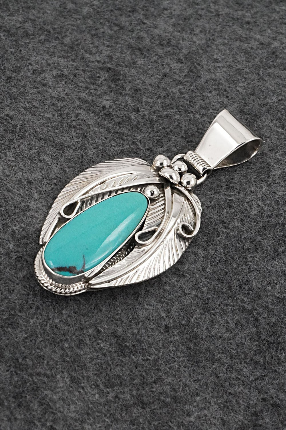 Turquoise & Sterling Silver Pendant - Davey Morgan