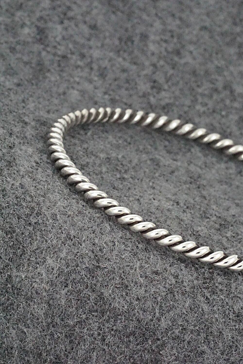 Sterling Silver Bangle Bracelet - Elaine Tahe