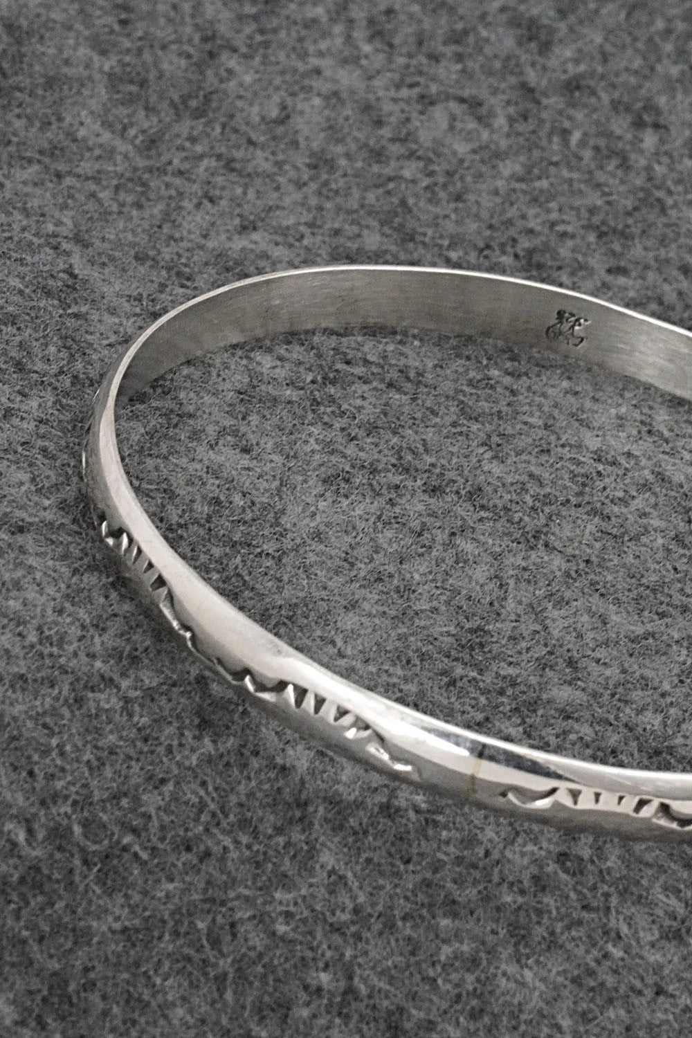 Sterling Silver Bangle Bracelet - Elaine Tahe