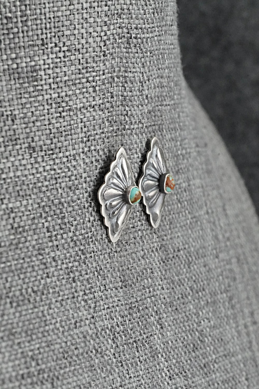 Turquoise & Sterling Silver Earrings - Terry Charlie