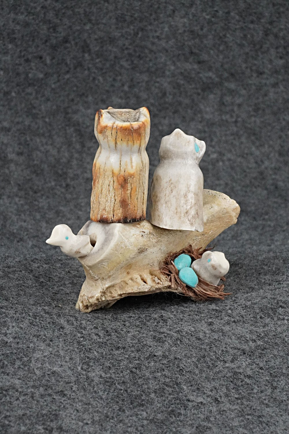 Owls Zuni Fetish Carving - Marvelita Phillips