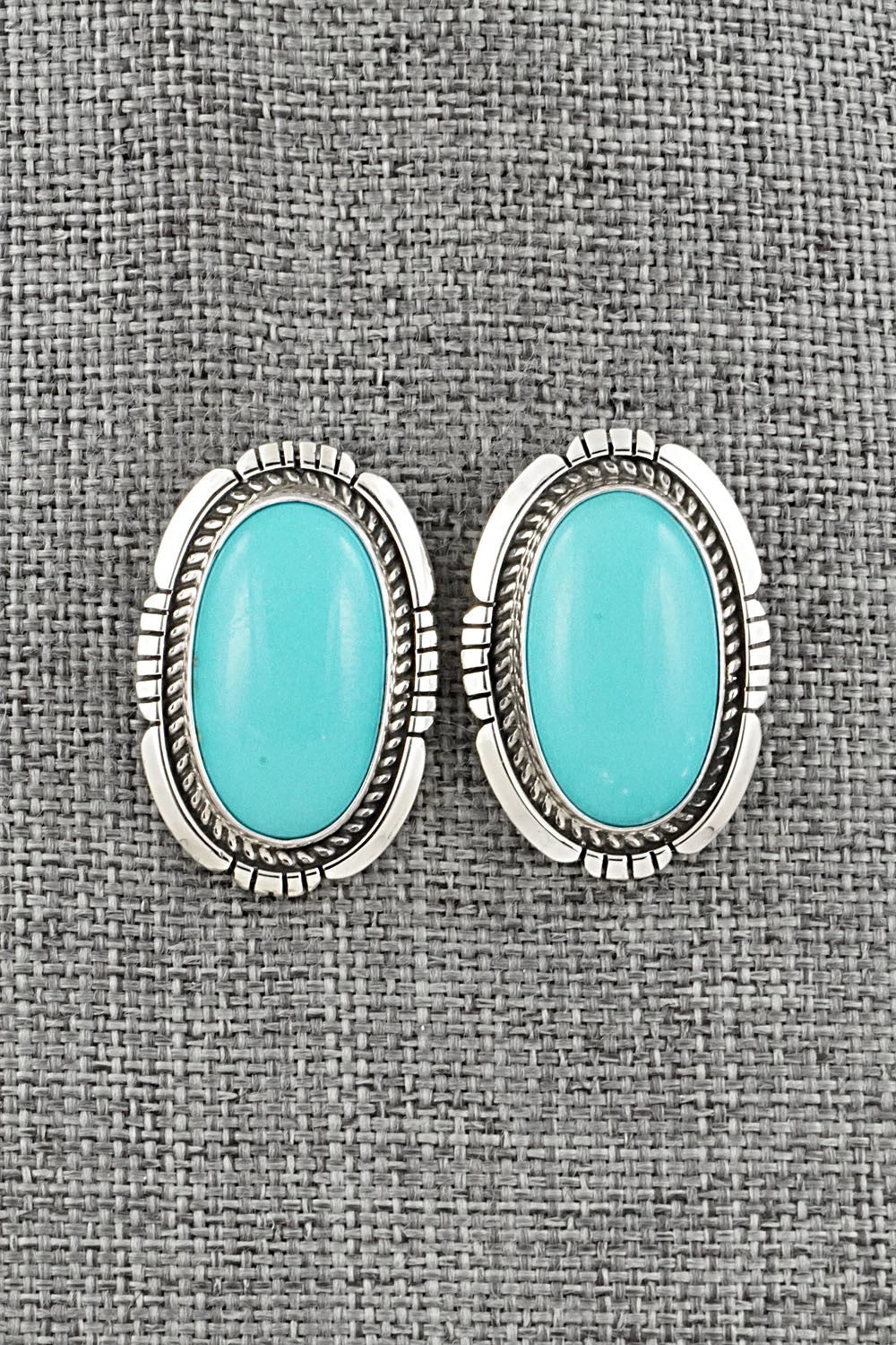 Turquoise & Sterling Silver Earrings - Irene Kee