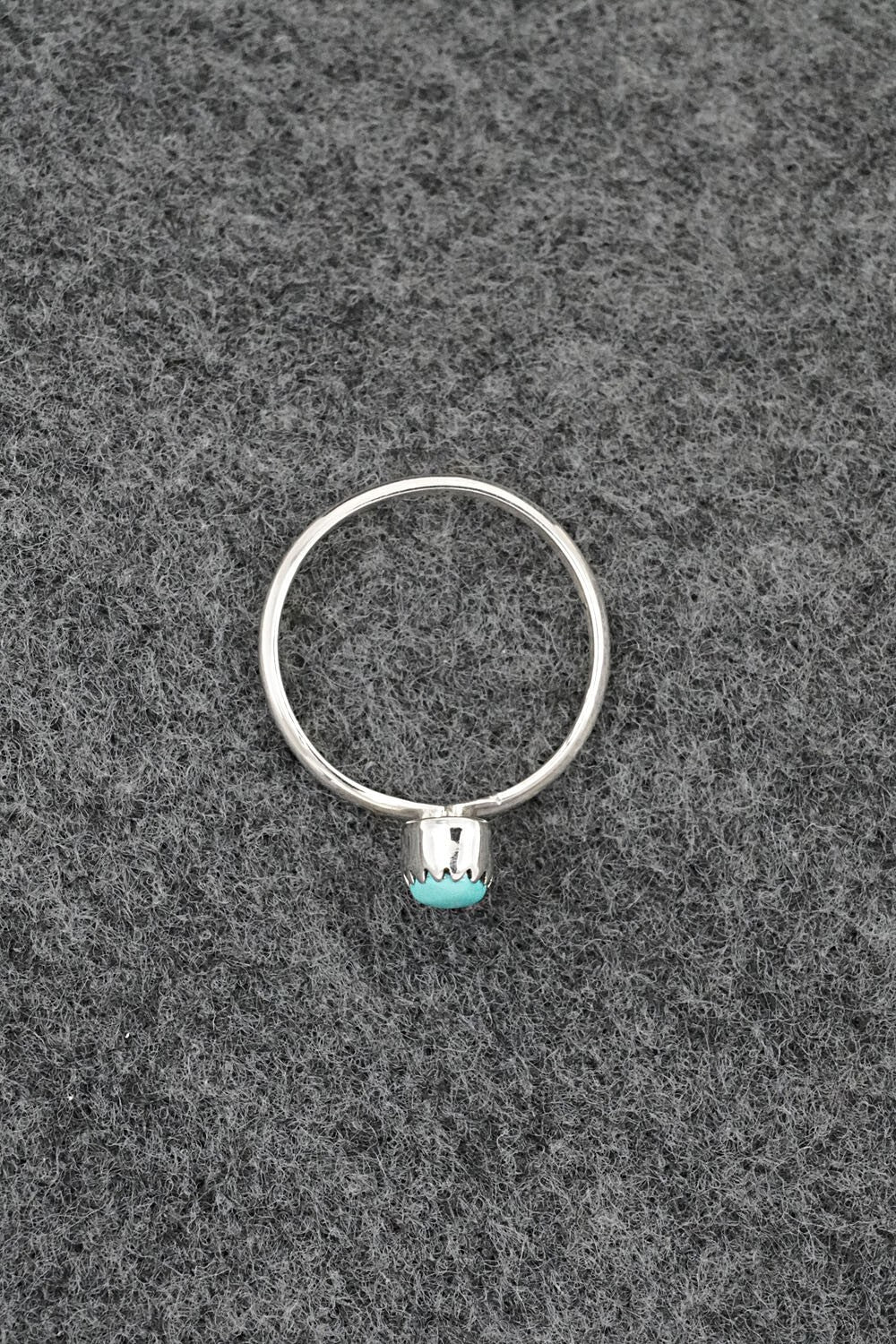 Turquoise & Sterling Silver Ring - Hiram Largo - Size 6
